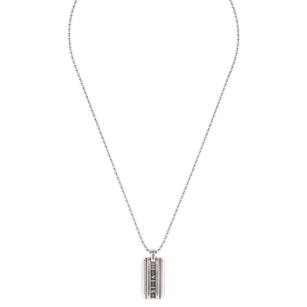 Tiffany & Co Atlas collection dog tag necklace